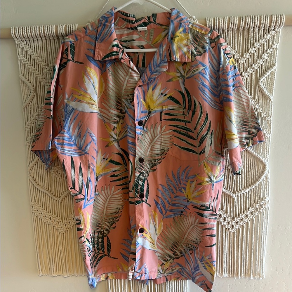 Tropical Vibes Men's Button Down Shirt